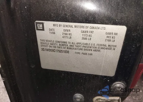 2007 Chevrolet Impala Ss z USA, uszkodzony, nr VIN 2G1WD58C179251838